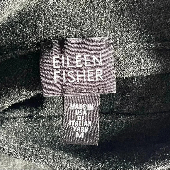 Eileen Fisher Mock Neck Viscose Jersey Italian Yarn Turtleneck Top Women Size M - Picture 6 of 7